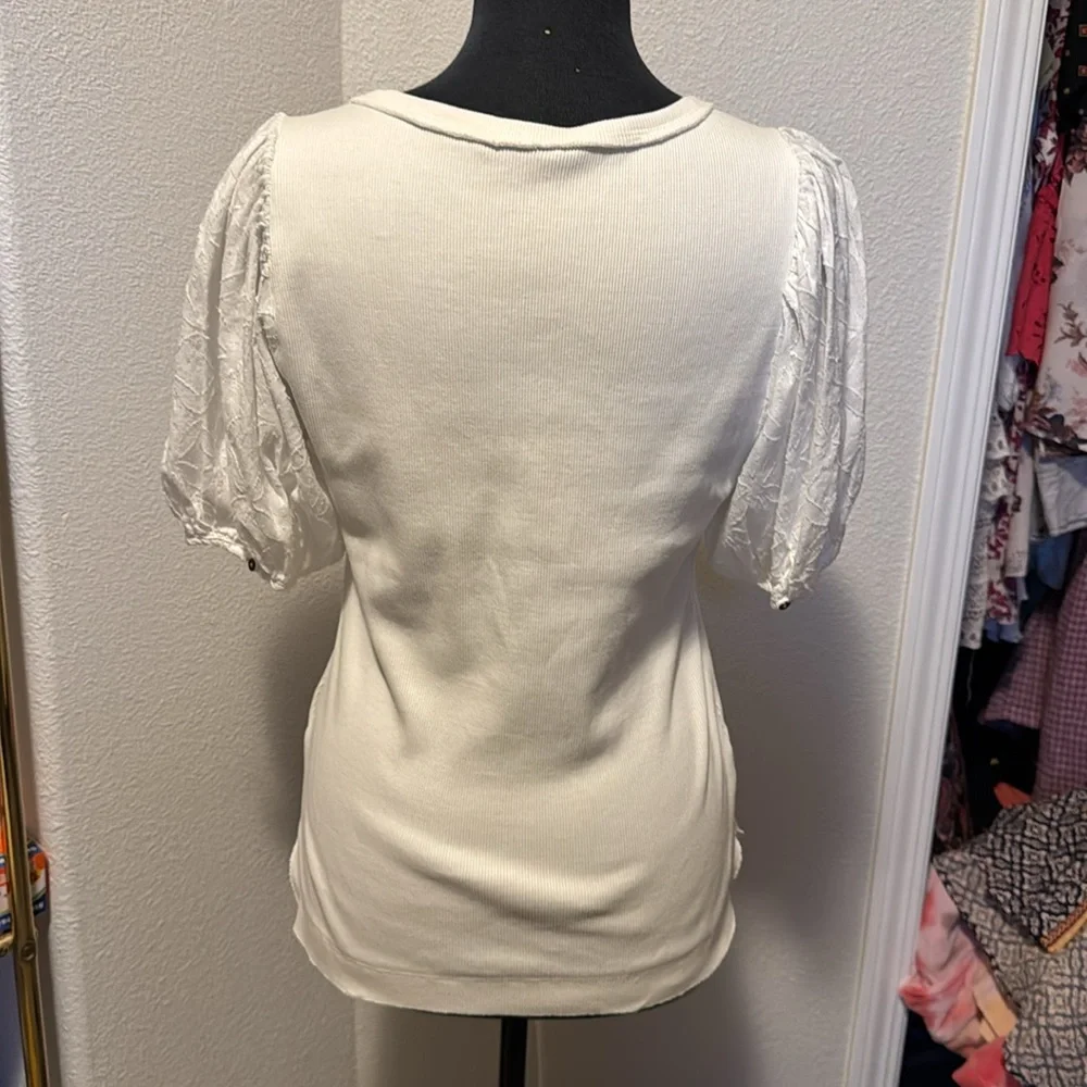 Pilcro White Puff-Sleeve Top - Picture 8 of 13